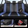 image:imageCoverado Car Seat Covers Full Set Automotive Leather Seat Covers for CarUniversal Fit Front Back Seat Cover NonSlip Waterproof Breathable Car Seat ProtectorBlackBlue