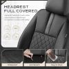 image:imageCoverado Car Seat Covers Full Set Automotive Leather Seat Covers for CarUniversal Fit Front Back Seat Cover NonSlip Waterproof Breathable Car Seat ProtectorBlack