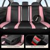 image:imageCoverado Car Seat Covers Full Set Automotive Leather Seat Covers for CarUniversal Fit Front Back Seat Cover NonSlip Waterproof Breathable Car Seat ProtectorBlackPink