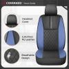 image:imageCoverado Car Seat Covers Full Set Automotive Leather Seat Covers for CarUniversal Fit Front Back Seat Cover NonSlip Waterproof Breathable Car Seat ProtectorBlackBlue