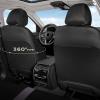 image:imageCoverado Car Seat Covers Full Set Automotive Leather Seat Covers for CarUniversal Fit Front Back Seat Cover NonSlip Waterproof Breathable Car Seat ProtectorBlackPurple