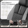 image:imageCoverado Car Seat Covers Full Set Automotive Leather Seat Covers for CarUniversal Fit Front Back Seat Cover NonSlip Waterproof Breathable Car Seat ProtectorBlackGray