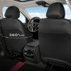 image:imageCoverado Car Seat Covers Full Set Automotive Leather Seat Covers for CarUniversal Fit Front Back Seat Cover NonSlip Waterproof Breathable Car Seat ProtectorBlackRed