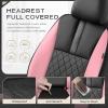 image:imageCoverado Car Seat Covers Full Set Automotive Leather Seat Covers for CarUniversal Fit Front Back Seat Cover NonSlip Waterproof Breathable Car Seat ProtectorBlackPink