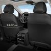image:imageCoverado Car Seat Covers Full Set Automotive Leather Seat Covers for CarUniversal Fit Front Back Seat Cover NonSlip Waterproof Breathable Car Seat ProtectorBlackGray
