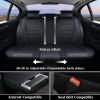 image:imageCoverado Car Seat Covers Full Set Nappa Leather Seat Covers for Cars Car Seat Protector Car Seat Cushion Front and Back Seat Protectors Cushions Universal Fit for Most Cars VehiclesGrayampPinkBlack