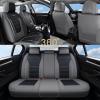 image:imageCoverado Car Seat Covers Full Set Nappa Leather Seat Covers for Cars Car Seat Protector Car Seat Cushion Front and Back Seat Protectors Cushions Universal Fit for Most Cars VehiclesGrayampPinkGrayBlack