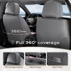 image:imageCoverado Car Seat Covers Full Set Nappa Leather Seat Covers for Cars Car Seat Protector Car Seat Cushion Front and Back Seat Protectors Cushions Universal Fit for Most Cars VehiclesGrayampPinkGrayPink