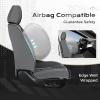 image:imageCoverado Car Seat Covers Full Set Nappa Leather Seat Covers for Cars Car Seat Protector Car Seat Cushion Front and Back Seat Protectors Cushions Universal Fit for Most Cars VehiclesGrayampPinkGrayBlack