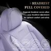 image:imageCoverado Car Seat Covers Full Set Nappa Leather Seat Covers for Cars Car Seat Protector Car Seat Cushion Front and Back Seat Protectors Cushions Universal Fit for Most Cars VehiclesGrayampPinkPurple