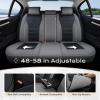 image:imageCoverado Car Seat Covers Full Set Nappa Leather Seat Covers for Cars Car Seat Protector Car Seat Cushion Front and Back Seat Protectors Cushions Universal Fit for Most Cars VehiclesGrayampPinkGrayBlack