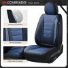 image:imageCoverado Car Seat Covers Full Set Nappa Leather Seat Covers for Cars Car Seat Protector Car Seat Cushion Front and Back Seat Protectors Cushions Universal Fit for Most Cars VehiclesGrayampPinkBlackBlue