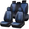 image:imageCoverado Car Seat Covers Full Set Nappa Leather Seat Covers for Cars Car Seat Protector Car Seat Cushion Front and Back Seat Protectors Cushions Universal Fit for Most Cars VehiclesGrayampPinkBlackBlue