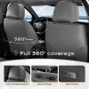 image:imageCoverado Car Seat Covers Full Set Nappa Leather Seat Covers for Cars Car Seat Protector Car Seat Cushion Front and Back Seat Protectors Cushions Universal Fit for Most Cars VehiclesGrayampPinkGrayLight Gray