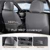 image:imageCoverado Car Seat Covers Full Set Nappa Leather Seat Covers for Cars Car Seat Protector Car Seat Cushion Front and Back Seat Protectors Cushions Universal Fit for Most Cars VehiclesGrayampPinkGrayBlack