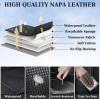 image:imageCoverado Car Seat Covers Full Set Nappa Leather Seat Covers for Cars Car Seat Protector Car Seat Cushion Front and Back Seat Protectors Cushions Universal Fit for Most Cars VehiclesGrayampPinkBlackPillow