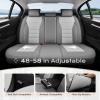 image:imageCoverado Car Seat Covers Full Set Nappa Leather Seat Covers for Cars Car Seat Protector Car Seat Cushion Front and Back Seat Protectors Cushions Universal Fit for Most Cars VehiclesGrayampPinkGrayLight Gray