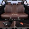 image:imageCoverado Car Seat Covers Full Set Nappa Leather Seat Covers for Cars Car Seat Protector Car Seat Cushion Front and Back Seat Protectors Cushions Universal Fit for Most Cars VehiclesGrayampPinkBrown