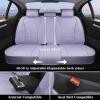 image:imageCoverado Car Seat Covers Full Set Nappa Leather Seat Covers for Cars Car Seat Protector Car Seat Cushion Front and Back Seat Protectors Cushions Universal Fit for Most Cars VehiclesGrayampPinkPurple