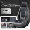 image:imageCoverado Car Seat Covers Full Set Nappa Leather Seat Covers for Cars Car Seat Protector Car Seat Cushion Front and Back Seat Protectors Cushions Universal Fit for Most Cars VehiclesGrayampPinkGrayBlack