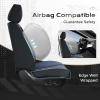 image:imageCoverado Car Seat Covers Full Set Nappa Leather Seat Covers for Cars Car Seat Protector Car Seat Cushion Front and Back Seat Protectors Cushions Universal Fit for Most Cars VehiclesGrayampPinkBlackBlue