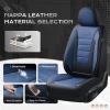 image:imageCoverado Car Seat Covers Full Set Nappa Leather Seat Covers for Cars Car Seat Protector Car Seat Cushion Front and Back Seat Protectors Cushions Universal Fit for Most Cars VehiclesGrayampPinkBlackBlue