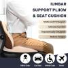 image:imageCoverado Car Seat Cushion and Lumbar Support Pillow Memory Foam Ergonomic Back Support Driving Seat Cushion for Sciatica Tailbone Back Pain NonSlip Washable Cushion for Car Driver Office