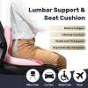 image:imageCoverado Car Seat Cushion and Lumbar Support Pillow One Piece Memory Foam Ergonomic Back Support Driving Seat Cushion for Back Pain NonSlip Washable Cushion for Car Driver OfficePink