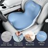 image:imageCoverado Car Seat Cushion and Lumbar Support Pillow One Piece Memory Foam Ergonomic Back Support Driving Seat Cushion for Back Pain NonSlip Washable Cushion for Car Driver OfficeBlue