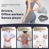 image:imageCoverado Car Seat Cushion and Lumbar Support Pillow One Piece Memory Foam Ergonomic Back Support Driving Seat Cushion for Back Pain NonSlip Washable Cushion for Car Driver OfficeGray