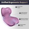 image:imageCoverado Car Seat Cushion and Lumbar Support Pillow One Piece Memory Foam Ergonomic Back Support Driving Seat Cushion for Back Pain NonSlip Washable Cushion for Car Driver OfficePurple