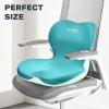 image:imageCoverado Car Seat Cushion and Lumbar Support Pillow One Piece Memory Foam Ergonomic Back Support Driving Seat Cushion for Back Pain NonSlip Washable Cushion for Car Driver OfficeGreen