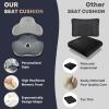 image:imageCoverado Car Seat Cushion and Lumbar Support Pillow One Piece Memory Foam Ergonomic Back Support Driving Seat Cushion for Back Pain NonSlip Washable Cushion for Car Driver OfficeGray
