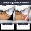 image:imageCoverado Car Seat Cushion and Lumbar Support Pillow One Piece Memory Foam Ergonomic Back Support Driving Seat Cushion for Back Pain NonSlip Washable Cushion for Car Driver OfficePink