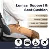 image:imageCoverado Car Seat Cushion and Lumbar Support Pillow One Piece Memory Foam Ergonomic Back Support Driving Seat Cushion for Back Pain NonSlip Washable Cushion for Car Driver OfficeGray