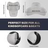image:imageCoverado Car Seat Cushion and Lumbar Support Pillow One Piece Memory Foam Ergonomic Back Support Driving Seat Cushion for Back Pain NonSlip Washable Cushion for Car Driver OfficeGray
