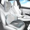 image:imageCoverado Car Seat Cushion and Lumbar Support Pillow One Piece Memory Foam Ergonomic Back Support Driving Seat Cushion for Back Pain NonSlip Washable Cushion for Car Driver OfficeGray