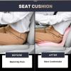 image:imageCoverado Car Seat Cushion and Lumbar Support Pillow One Piece Memory Foam Ergonomic Back Support Driving Seat Cushion for Back Pain NonSlip Washable Cushion for Car Driver OfficePink