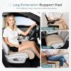 image:imageCoverado Car Seat Leg Extension Support Pad Waterproof Leather Leg Extender Cushion for Car Seats Office Chairs Universal Car Seat Cushions Fit for Most Vehicles Beige