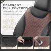 image:imageCoverado Front Seat Covers 2 Packs Leather Seat Covers for Cars Driver Seat Protectors with Splicing DesignWaterproof Car Seat Cushions Universal Seat Covers Fit for Most Cars Black amp RedBlackCoffee