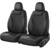 image:imageCoverado Front Seat Covers 2 Packs Leather Seat Covers for Cars Driver Seat Protectors with Splicing DesignWaterproof Car Seat Cushions Universal Seat Covers Fit for Most Cars Black amp RedBlack