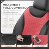 image:imageCoverado Front Seat Covers 2 Packs Leather Seat Covers for Cars Driver Seat Protectors with Splicing DesignWaterproof Car Seat Cushions Universal Seat Covers Fit for Most Cars Black amp RedBlackRed