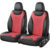 image:imageCoverado Front Seat Covers 2 Packs Leather Seat Covers for Cars Driver Seat Protectors with Splicing DesignWaterproof Car Seat Cushions Universal Seat Covers Fit for Most Cars Black amp RedBlackRed