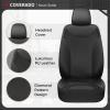 image:imageCoverado Front Seat Covers 2 Packs Leather Seat Covers for Cars Driver Seat Protectors with Splicing DesignWaterproof Car Seat Cushions Universal Seat Covers Fit for Most Cars Black amp RedBlack
