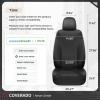 image:imageCoverado Front Seat Covers 2 Packs Leather Seat Covers for Cars Driver Seat Protectors with Splicing DesignWaterproof Car Seat Cushions Universal Seat Covers Fit for Most Cars Black amp RedBlack
