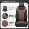 image:imageCoverado Front Seat Covers 2 Packs Leather Seat Covers for Cars Driver Seat Protectors with Splicing DesignWaterproof Car Seat Cushions Universal Seat Covers Fit for Most Cars Black amp RedBlackCoffee