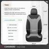 image:imageCoverado Front Seat Covers 2 Packs Leather Seat Covers for Cars Driver Seat Protectors with Splicing DesignWaterproof Car Seat Cushions Universal Seat Covers Fit for Most Cars Black amp RedBlackGray