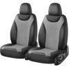 image:imageCoverado Front Seat Covers 2 Packs Leather Seat Covers for Cars Driver Seat Protectors with Splicing DesignWaterproof Car Seat Cushions Universal Seat Covers Fit for Most Cars Black amp RedBlackGray