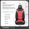 image:imageCoverado Front Seat Covers 2 Packs Leather Seat Covers for Cars Driver Seat Protectors with Splicing DesignWaterproof Car Seat Cushions Universal Seat Covers Fit for Most Cars Black amp RedBlackRed