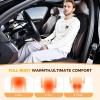 image:imageCoverado Front Seat Covers Luxury Faux Leather Seat Cover for Cars Winter Driver Car Seat Cushion Waterproof Front Car Seat Protector Universal Fit Most Cars1PCS BlackBlackLeather
